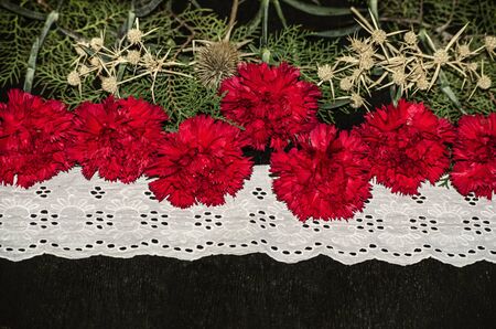 black and white border fabric strip Black and white border fabric strip